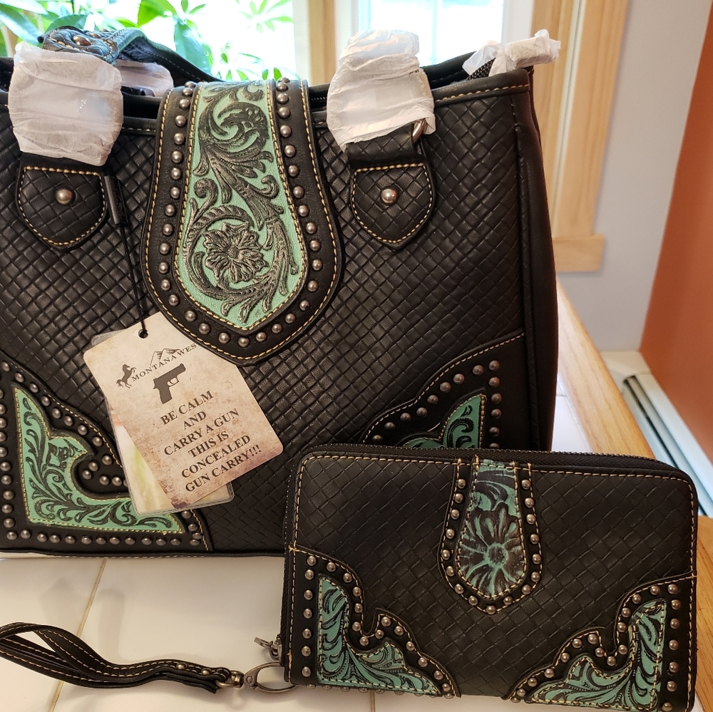 MONTANA WEST handbag and wallet NWT